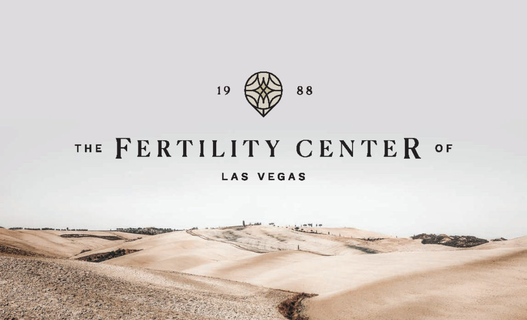 Fertility Center of Las Vegas Logo on Desert Background