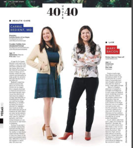 See our own Dr. Carrie Bedient on the Las Vegas Weekly 40 Under 40 list