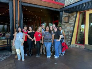 All ten members of The Fertility Center of Las Vegas nursing and clinical team at the Las Vegas Aces Nurses Night Out