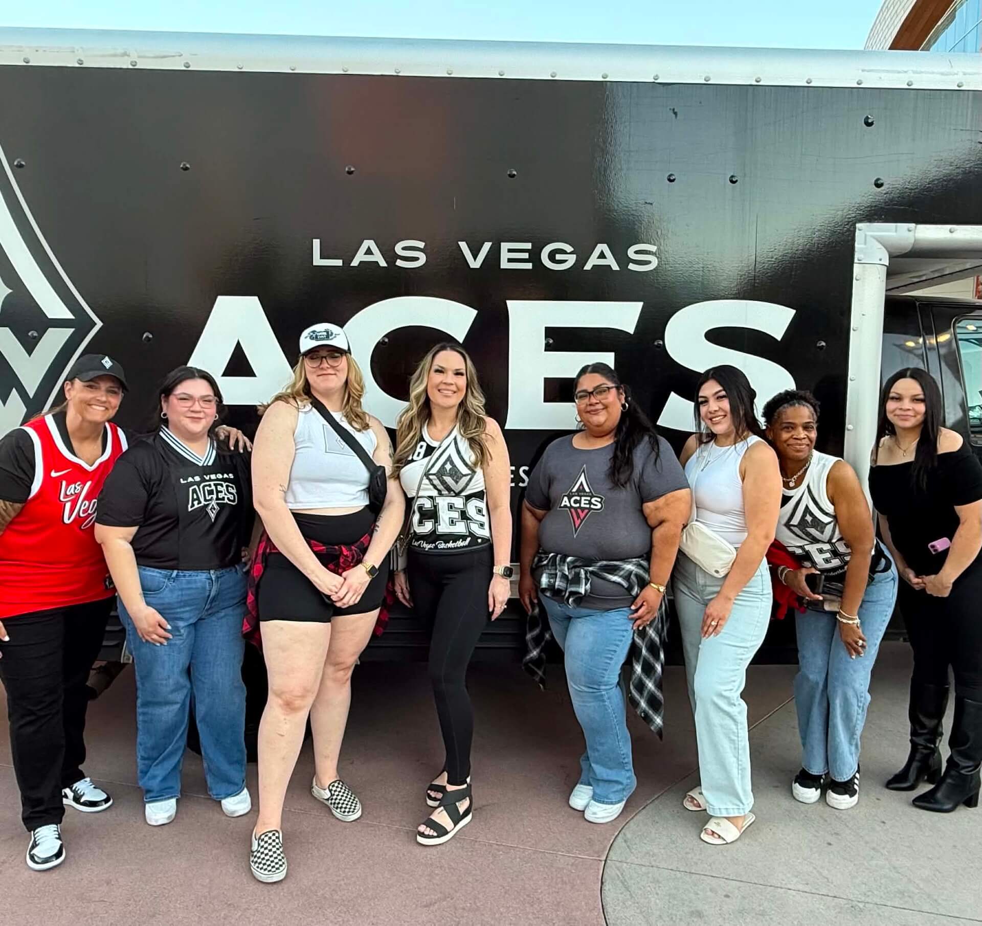 Nursing and clinical team from The Fertility Center of Las Vegas at the Las Vegas Aces Nurses Night Out at T-Mobile Arena